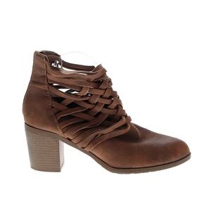 Brown Strappy Women's Ankle Boots